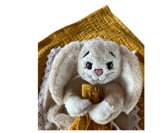 ITH embroidery file, cuddly toy, cuddle cloth, Doudou rabbit, 4x4" hoop