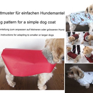 Dog coat sewing pattern small dog Yorkshire Terrier e-book sewing instructions
