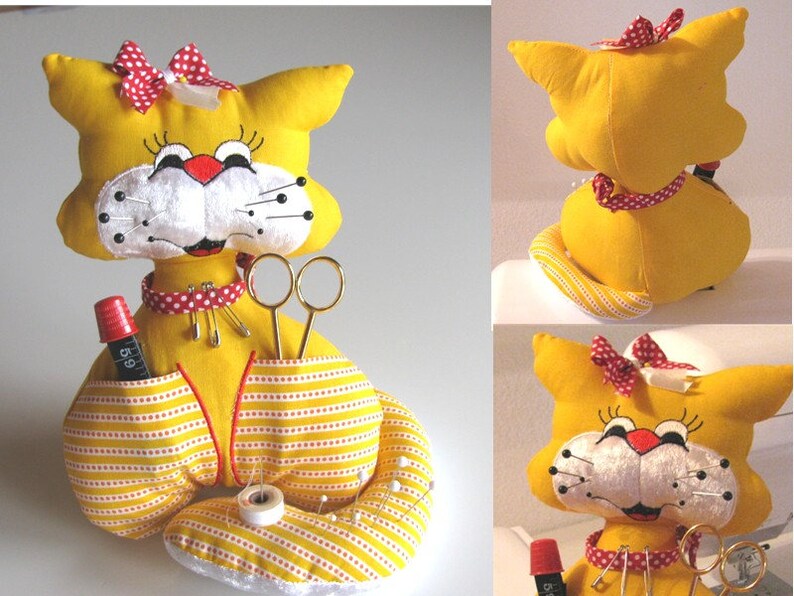 Download ITH Stuffie Cat 7 x 12 hoop ITH cat Pincushion machine | Etsy