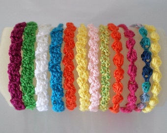 3 Bracelets crochet patterns, Summer bracelet pattern, Girls bracelets, PDF Download, Crochet pattern, Jewelry pattern, Hippy bracelet, Boho