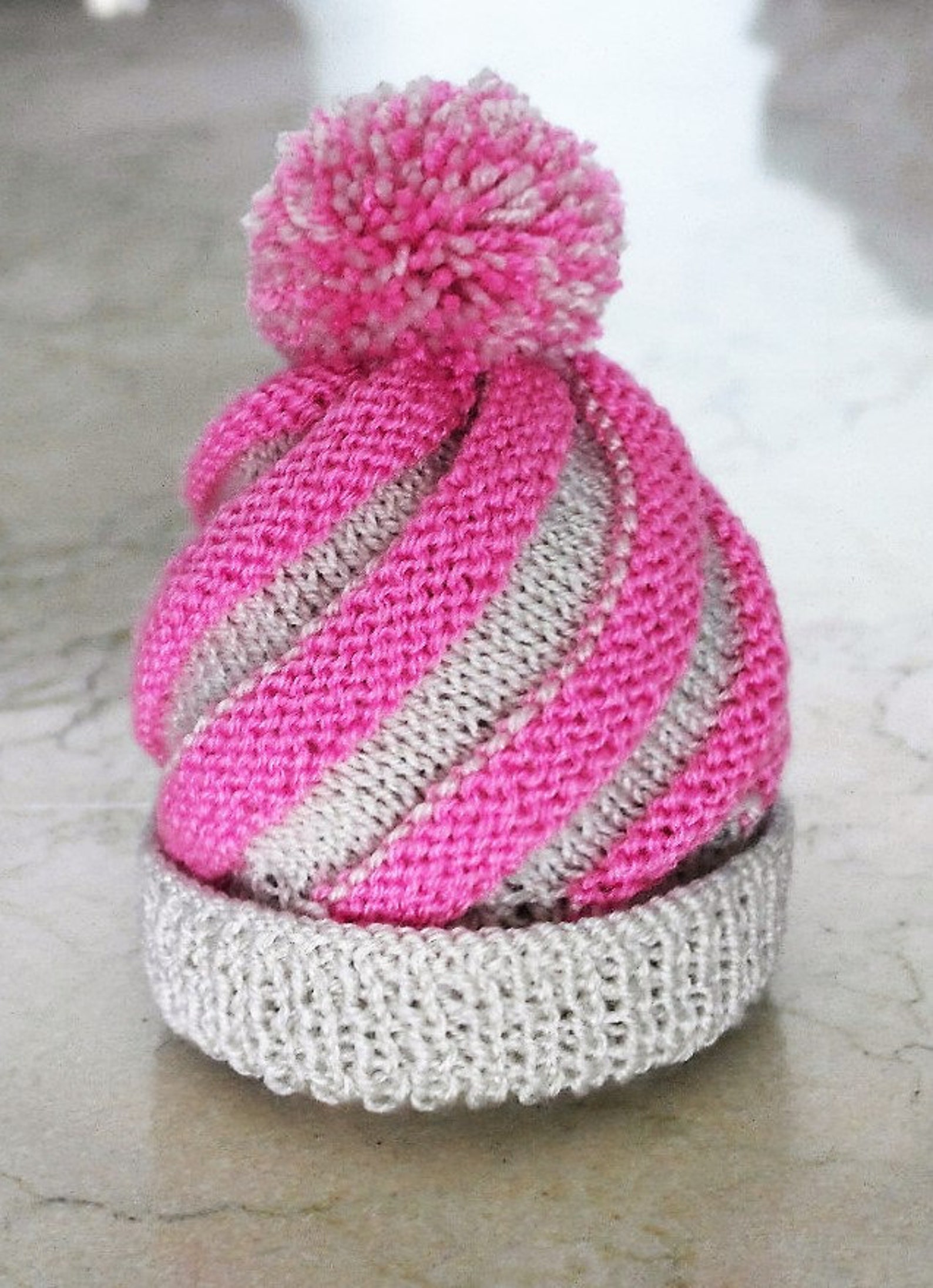 Baby Swirl Hat Knitting Pattern Instant Download Baby Etsy UK