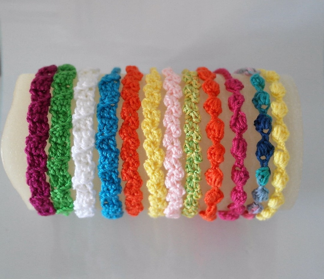 3 Bracelets Crochet Patterns Summer Bracelet Pattern Girls - Etsy
