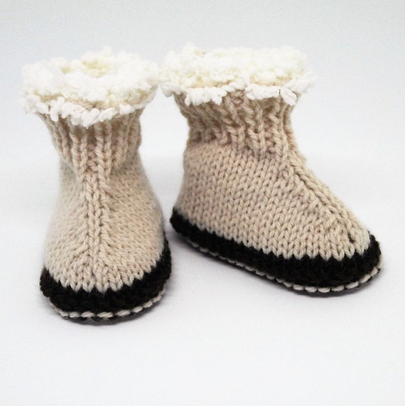 UGG Knitting Pattern PDF Download Baby boy booties Baby Etsy Baby booties pattern ugg knit