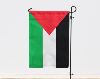 Palestine Garden Flag | Size - 12" x 18" | Double Sided Unique Design Print | High Quality Materials | Made in EU