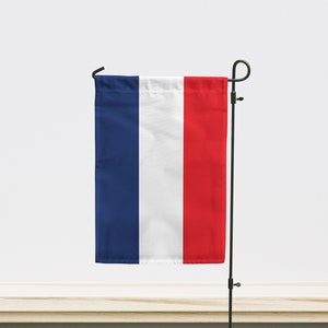 France Garden Flag | Size - 12&quot; x 18&quot; | Double Sided Unique Design Print | High Quality Materials | Made in EU