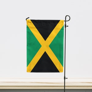 Jamaica Garden Flag | Size - 12&quot; x 18&quot; | Double Sided Unique Design Print | High Quality Materials | Made in EU