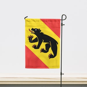 Bern, Switzerland Garden Flag | Size - 12" x 18" | Double Sided Unique Design Print | High Quality Materials | Made in EU