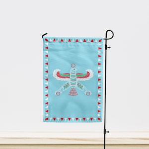 Achaemenid Falcon Standard Garden Flag | Size - 12" x 18" | Double Sided Unique Design Print | High Quality Materials | Made in EU