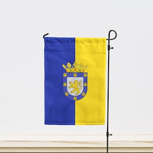 Santiago, Chile Garden Flag | Size - 12&quot; x 18&quot; | Double Sided Unique Design Print | High Quality Materials | Made in EU