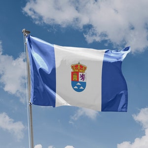 Las Palmas, Spain Flag | Unique Design Print | High Quality Materials | Size - 3x5 Ft / 90x150 cm | Made in EU