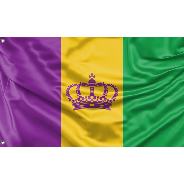 mardi gras flag 3x5