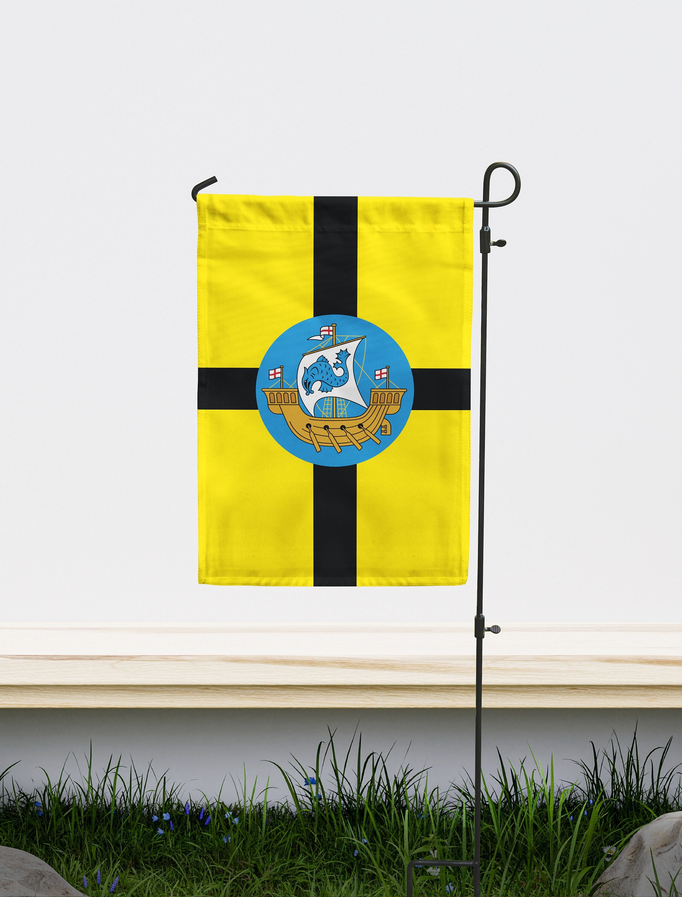 Wellington City, New Zealand Garden Flag | Size - 12" x 18" | Double Sided Unique Design Print | High Quality Materials | Made in EU
