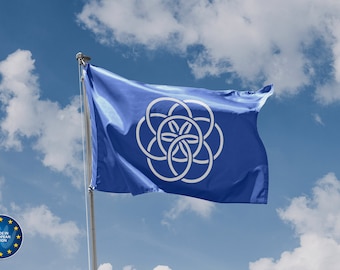 Earth Flag | Unique Design Print | High Quality Materials | 5 Sizes | Made in EU