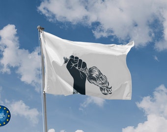 Mahsa Amini Protest Flag | Unique Design Print | High Quality Materials | 5 Sizes | Made in EU