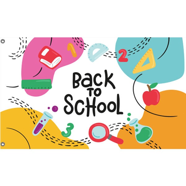 Discover Back To School Flag Unique Print