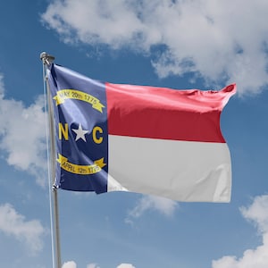 State Flag of North Carolina, USA, Unique Print, 3x5 Ft / 90x150 cm size, EU Made