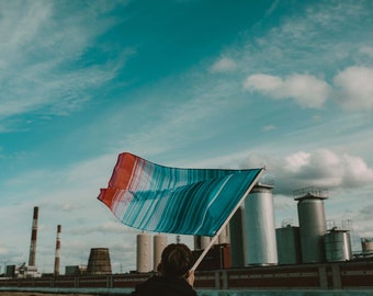 Global Climate Warming Stripes Flag | Unique Design Print | High Quality Materials | 5 sizes | Made in EU