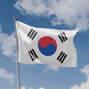 South Korea Flag | Unique Design Print | High Quality Materials | 5 Sizes | Made in EU