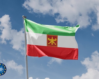 Flag of Iran With Shahbaz | Unique Design Print | High Quality Materials | 5 Sizes | Made in EU