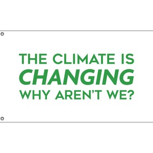 A Bandeira da Mudança Climática | Impressão de Design Único | Materiais de Alta Qualidade | Tamanho - 3 x 5 Pés / 90 x 150 cm | Fabricado na UE imagem 3