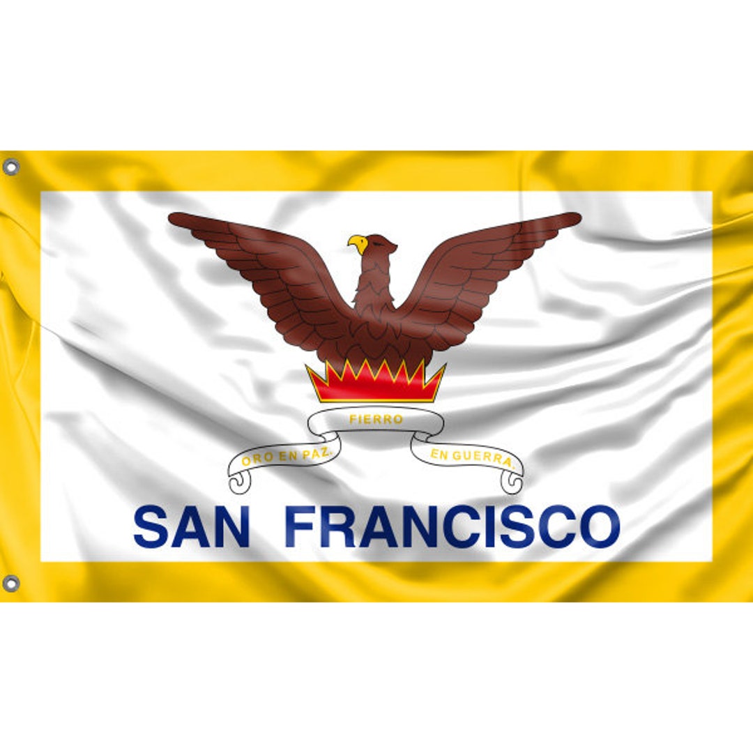 San Francisco City Flag Unique Print, 3x5 Ft / 90x150 Cm Size, EU Made Etsy