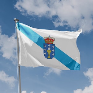 Galicia Flag, Spain | Unique Design Print | High Quality Materials | 5 Sizes | Made in EU