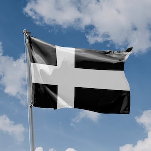 Black Denmark Flag | Unique Design Print | High Quality Materials | Size - 3x5 Ft / 90x150 cm | Made in EU
