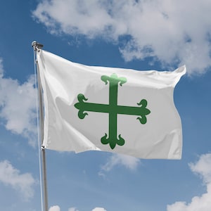 Military Order of Aviz Flag | Unique Design Print | High Quality Materials | Size - 3x5 Ft / 90x150 cm | Made in EU