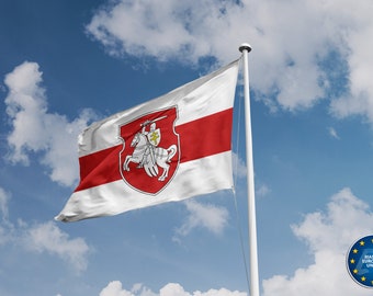 Bielorrússia histórica A bandeira II de Pahonia | Impressão de design exclusivo | Materiais de alta qualidade | 5 tamanhos | Fabricado na UE