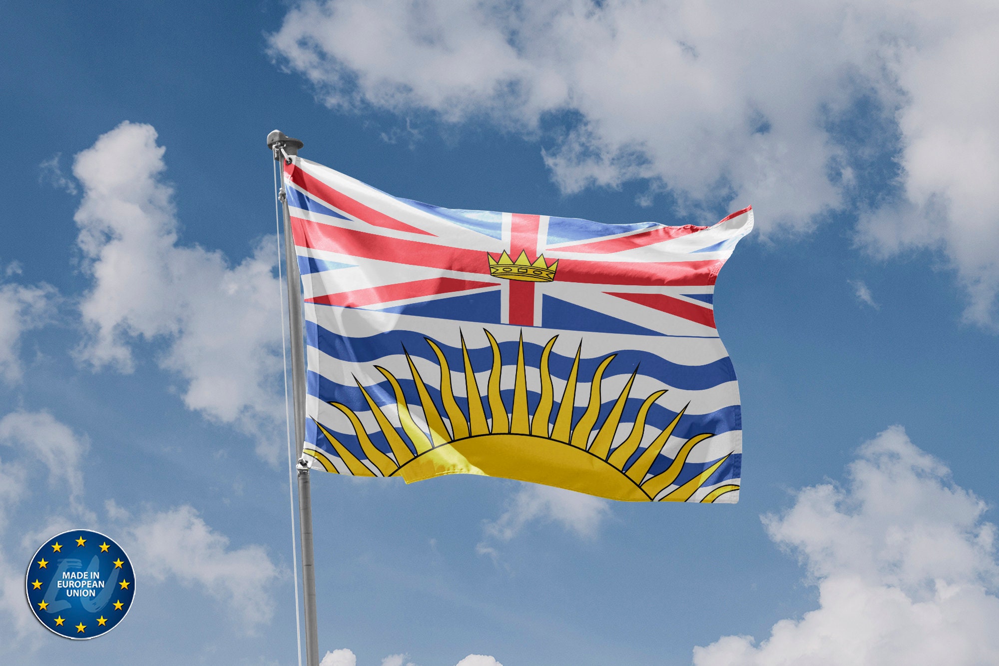 Flag of British Columbia | Unique Design Print | High Quality Materials | 5 Sizes | Made in EU