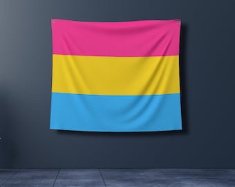 Arazzo dell'orgoglio pansessuale / Stampa dal design unico / Materiali di alta qualità / Opzioni di dimensioni diverse / Prodotto in UE