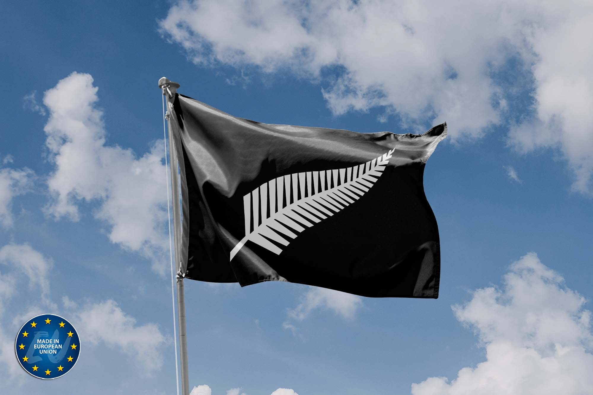 La Bandiera Rossa Della Nuova Zelanda Ensign Vola Su Sunny Day