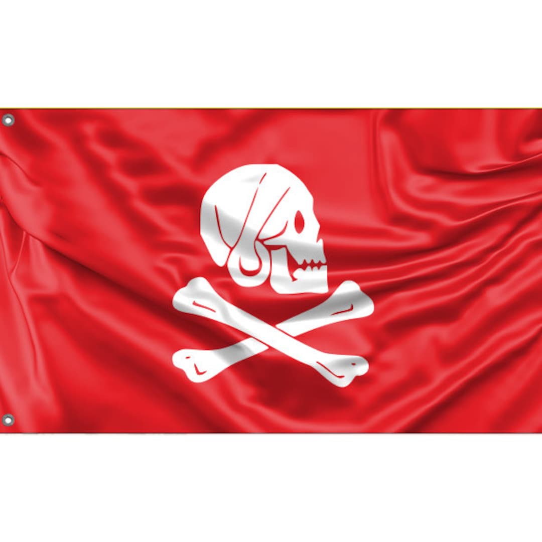 Pirate Flag of Henry Red Unique Design Print High Quality Materials Size  3x5 Ft / 90x150 Cm Made in EU -  Canada