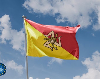 Sicily Flag | Unique Design Print | Unique Design Print | High Quality Materials | 5 sizes | Made in EU