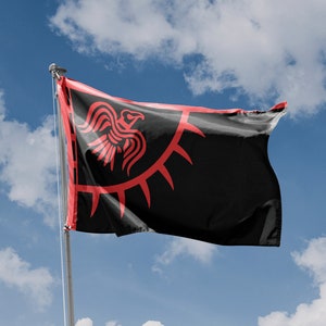 Black Raven Viking Flag | Unique Design Print | Hiqh Quality Materials | 5 Sizes | Made in EU