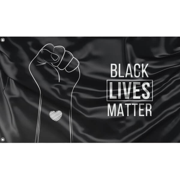 Black Lives Matter Flagge | Einzigartiges Design Druck | Hochwertige Materialien | Größe - 3x5 Ft / 90x150 cm | Hergestellt in DER EU