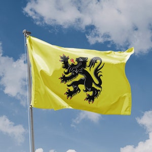 Flanders Flag | Unique Design Print | High Quality Materials | 5 Sizes | Made in EU
