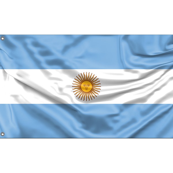 Argentinien-Flagge 90 X 150 Cm – Robust, Wetterfest – Mit 2 Metallösen