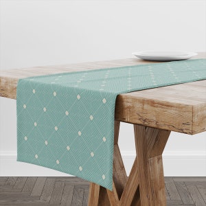 Table Runner Vintage Turquoise | Unique Design Table Decor | High Quality Textile and Print | Made in EU