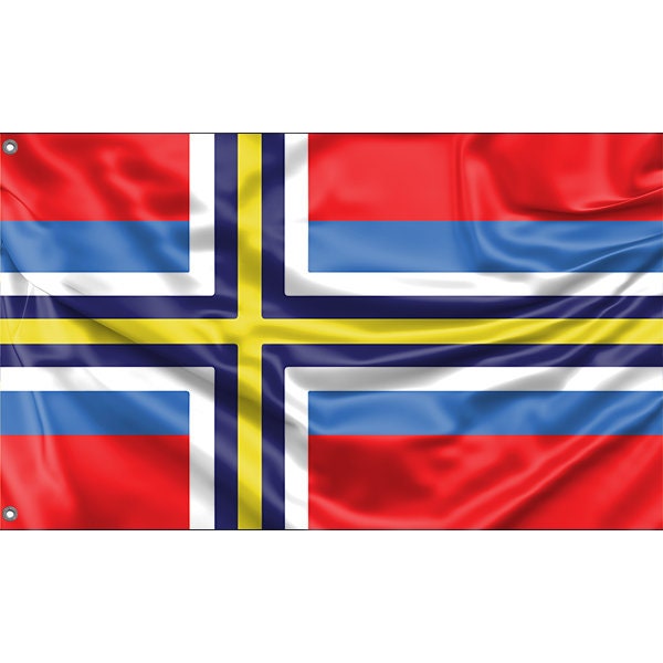 Scandinavia Flag | Unique Design Print | High Quality Materials | Size - 3x5 Ft / 90x150 cm | Made in EU