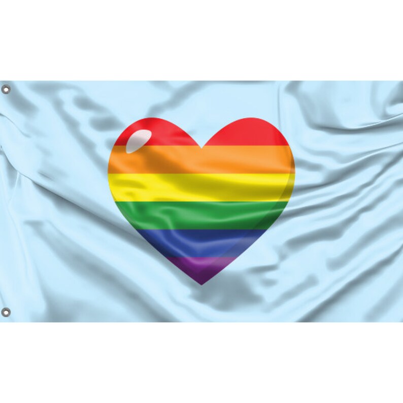 Love Rainbow Flag | Unique Design Print | High Quality Materials | 5 ...