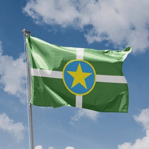 Jackson Flag, Mississippi USA | Unique Design Print | Hiqh Quality Materials | 5 Sizes | Made in EU