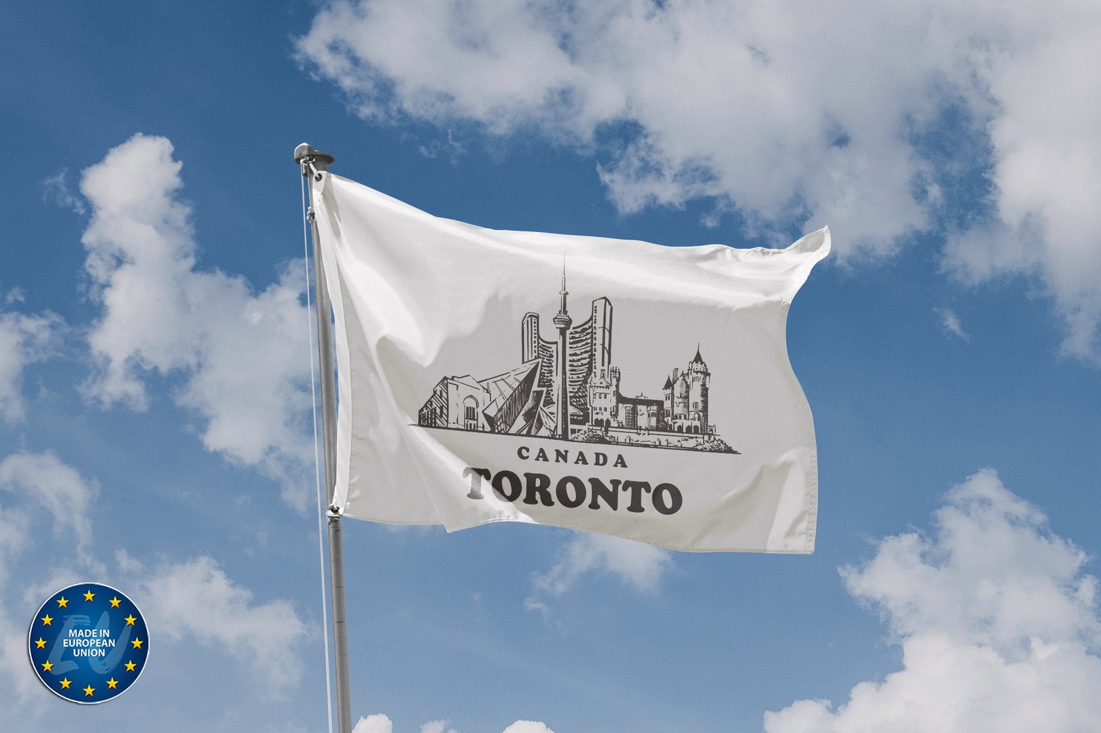 Canada Toronto Flag Unique Design Print Hiqh Quality Etsy