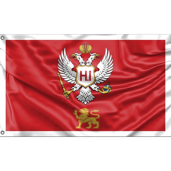Fürstentum Montenegro Flagge Einzigartiges Design Druck