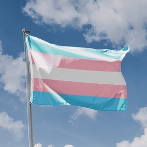 Transgender Pride Flag | Unique Design Print | Hiqh Quality Materials | 5 Sizes | Made in EU