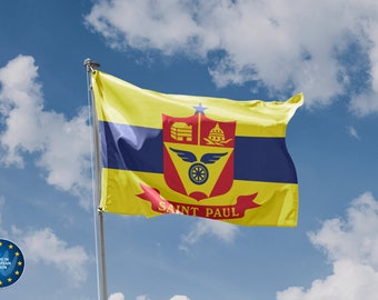 Vlag van St. Paul, Minnesota, unieke print, 3 x 5 ft / 90 x 150 cm, gemaakt in de EU