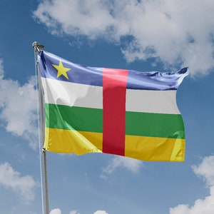 Flag of Central African Republic | Unique Design Print | High Quality Materials | Size - 3x5 Ft / 90x150 cm | Made in EU