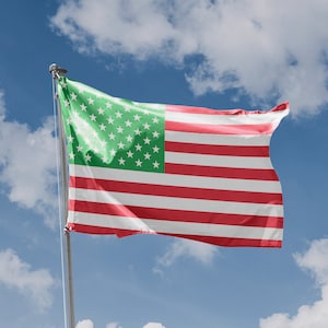 Italian American Flag | Unique Design Print | High Quality Materials | Size - 3x5 Ft / 90x150 cm | Made in EU