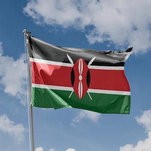 Flag of Kenya | Unique Design Print | High Quality Materials | 5 Sizes | Made in EU