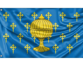 Polish Jews Flag Unique Design, 3x5Ft/90x150cm, EU Made